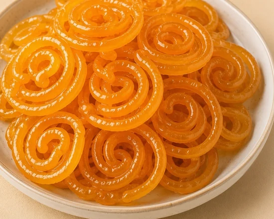 Jalebi, Gujarati mithai at Kathiyawadi Kitchen, Winnipeg, MB