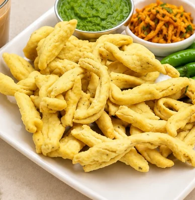 Hand-made vanela gathiya at Kathiyawadi Kitchen, Winnipeg MB